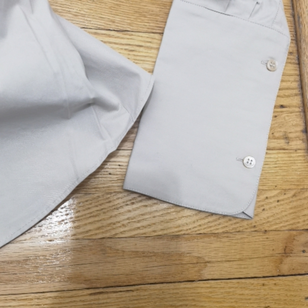 HELSA Poplin Lace Back Cotton Shirt - Picture 5 of 7